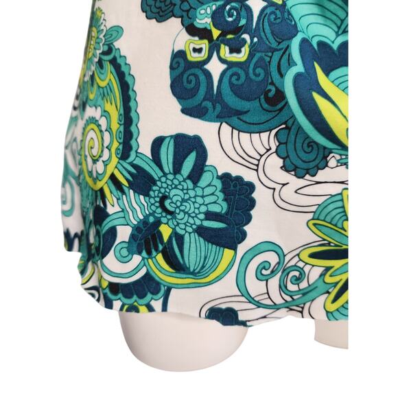 PrAna Kaley teal workout raw hem crossback yoga‎ tunic tank L - Picture 5 of 7